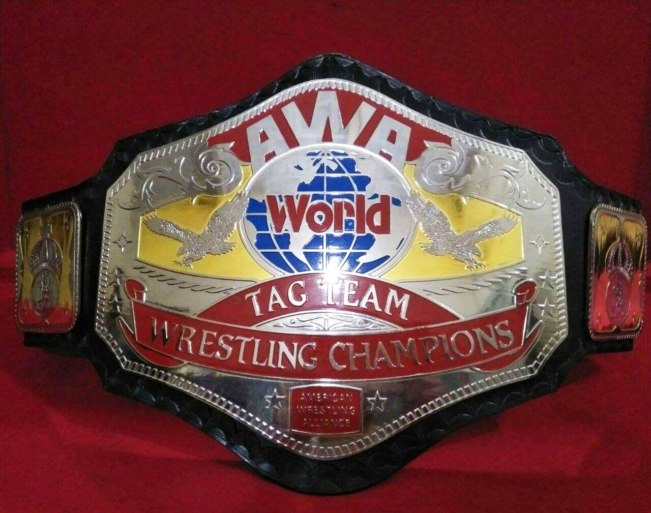 AWA World Tag Team Championship Replica Tittle Belt Brass Zinc