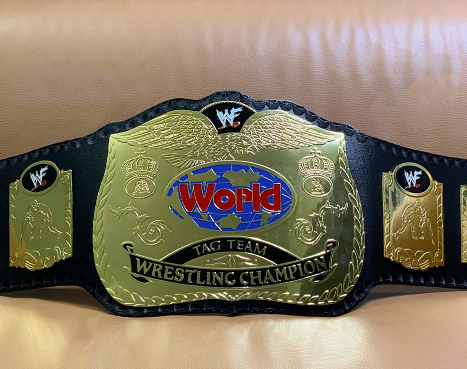 WWF New World TAG TEAM Wrestling Championship Replica Tittle Belt Brass Zinc