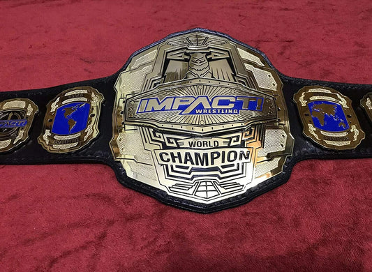 Impact World Championship Belt Brass Zinc Deep Etching Leather strap