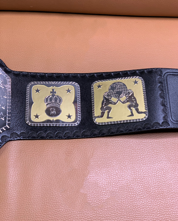 AWA World Tag Team Championship Replica Tittle Belt Brass Adult Size